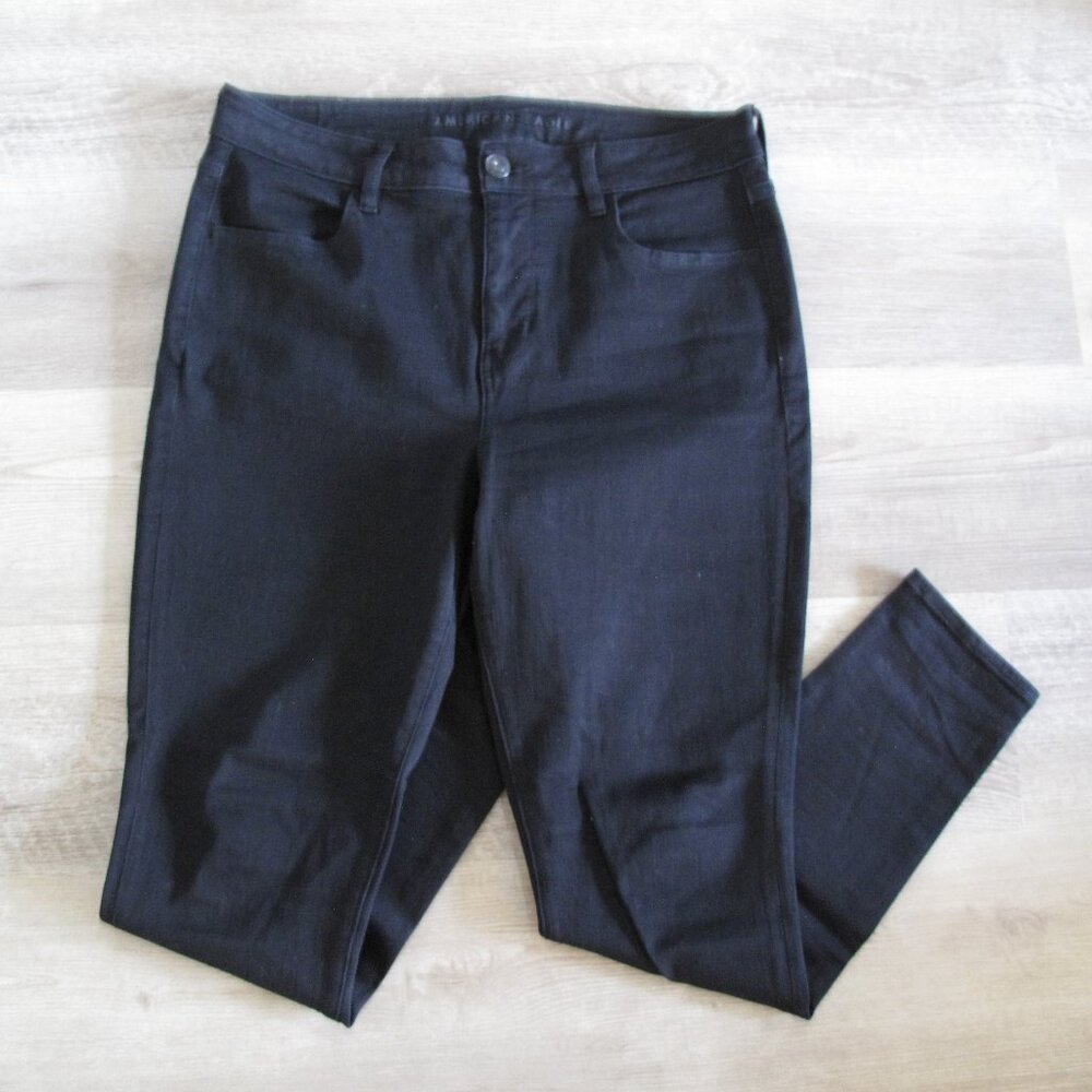 AMERICAN EAGLE Black Hi-Rise Dream Stretch Skinny Jeans